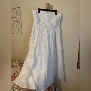 American Eagle Outfitters White Strapless Dress